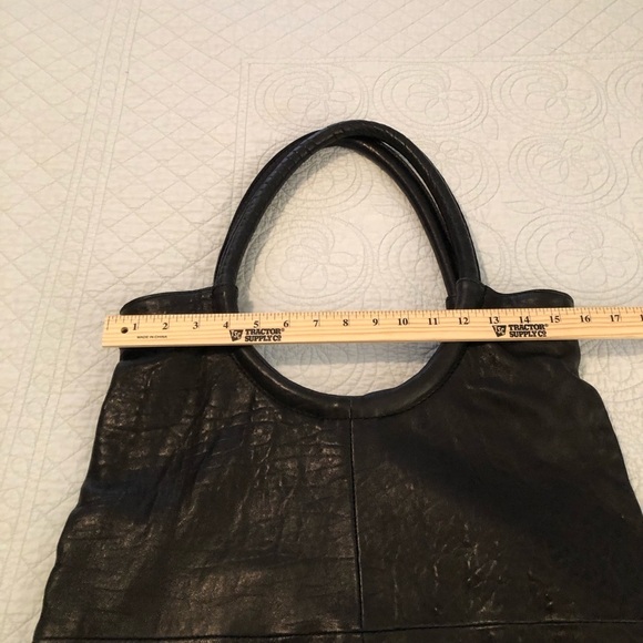 Large leather hobo bag tote shoulder purse. Black Sheep leather. - Picture 8 of 9